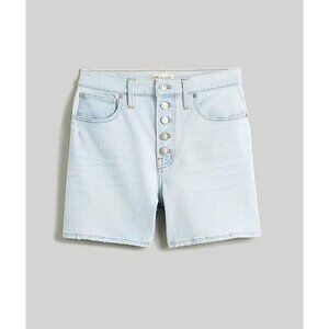 Madewell $78 Mid Length Jean Short in Dayson Wash Button Fly Size 23 NK872